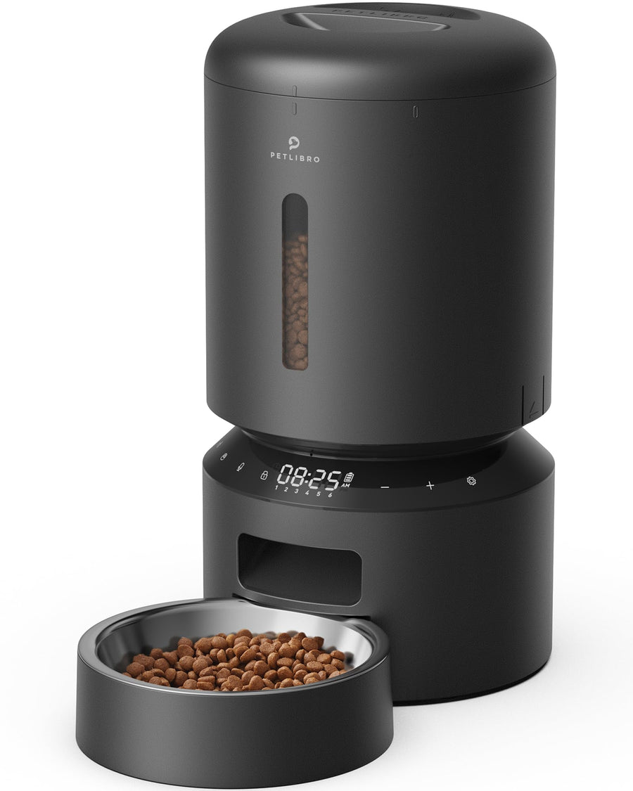 5L Automatic Cat Feeder with Dual Stainless Steel Bowls