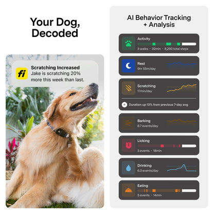 Smart GPS Dog Tracker Collar with Health & Escape Alerts