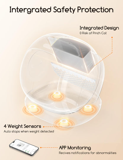 75L Self-Cleaning Smart Cat Litter Box with App Control