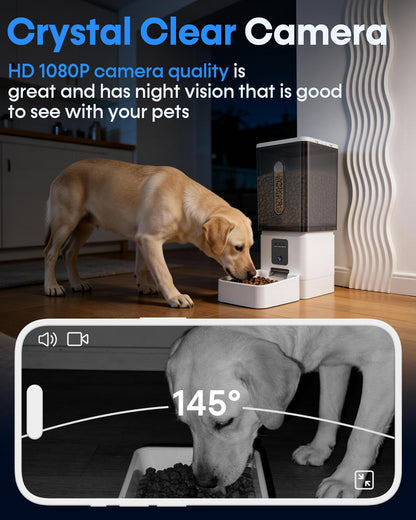 12L Automatic Dog Feeder with 1080P HD Camera