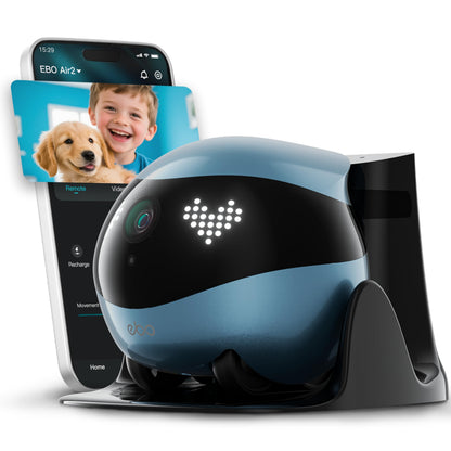 2K Mobile Pet Camera Robot with Night Vision & Two-Way Talk