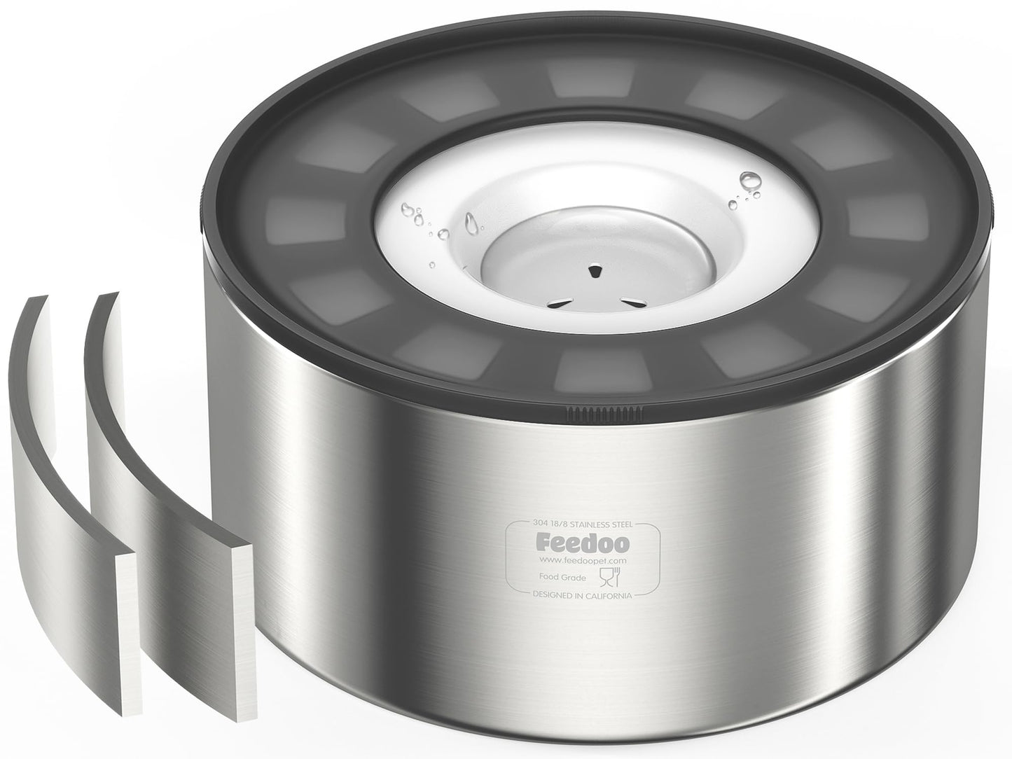 No-Spill Stainless Steel Dog Water Bowl with Floating Disk