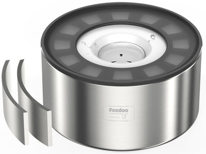 No-Spill Stainless Steel Dog Water Bowl with Floating Disk