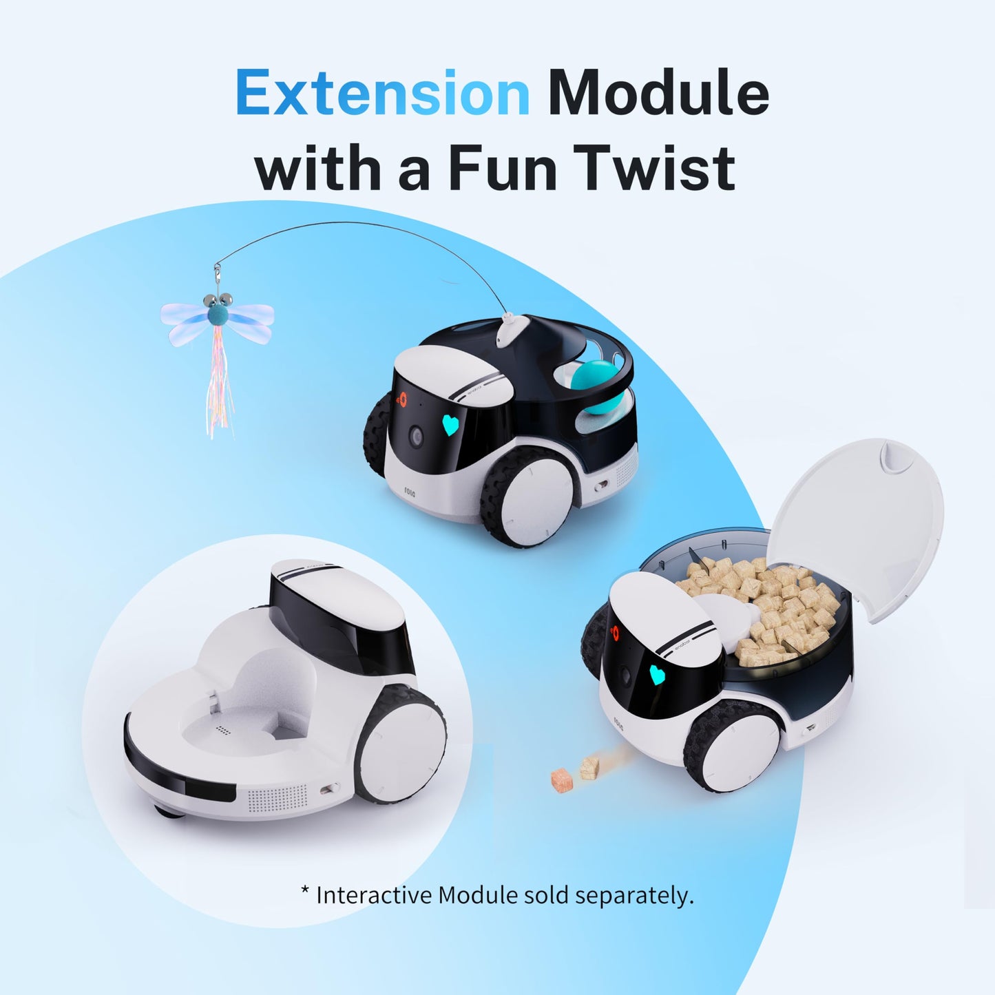 Enabot EBO ROLA PetPal Mobile 2.5K Pet Camera Robot with Treat Dispenser