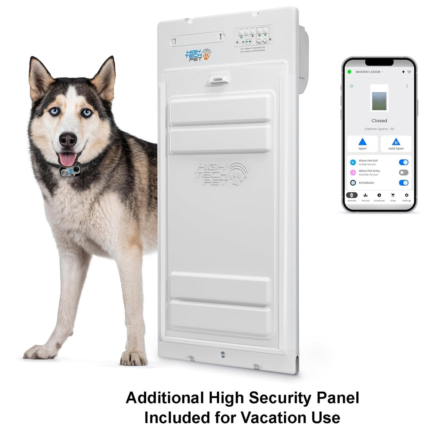 WiFi Smart Automatic Pet Door with Secure Weatherproof Design