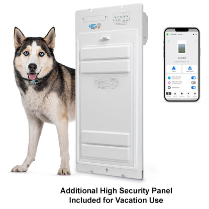 WiFi Smart Automatic Pet Door with Secure Weatherproof Design