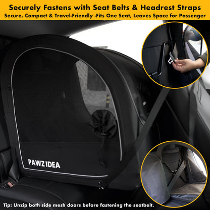Collapsible Soft-Sided Dog Travel Crate with Metal Frame