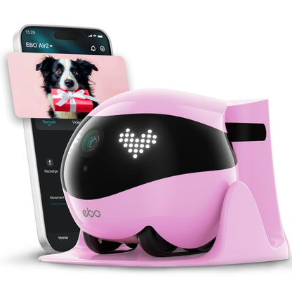 2K Mobile Pet Camera Robot with Night Vision & Two-Way Talk