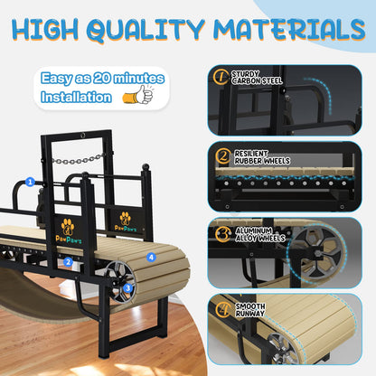 Non-Motorized Dog Slatmill with Brake up to 330 lbs