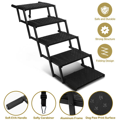 Portable Non-Slip Dog Ramp for Cars and SUVs up to 200 lbs