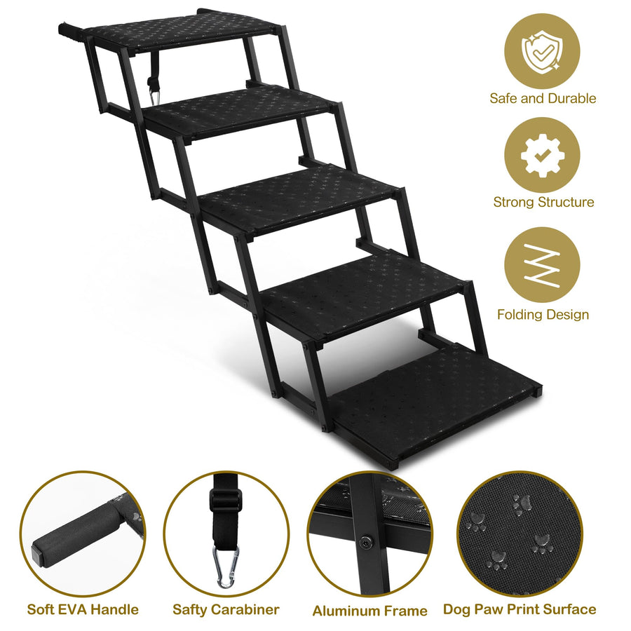 Portable Non-Slip Dog Ramp for Cars and SUVs up to 200 lbs