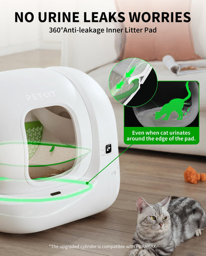 Automatic Self-Cleaning Cat Litter Box with App & Sensors