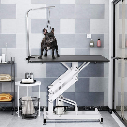 Foldable Professional Pet Grooming Table with Adjustable Arms