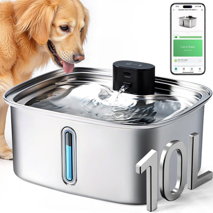 10L Cordless Smart Dog Water Fountain with App Monitoring