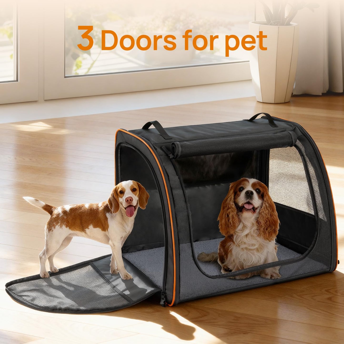 Soft-Sided Dog Car Seat Carrier for Safe Backseat Travel