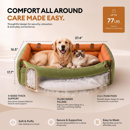 FUNNYFUZZY Dog Car Seat for Large Medium Dogs, Safety Booster Seats
