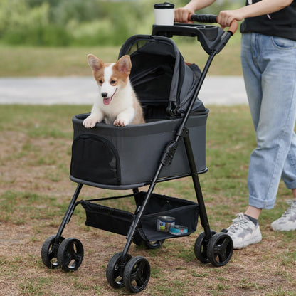 3-in-1 All-Terrain Pet Stroller with Removable Carrier