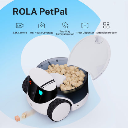 Enabot EBO ROLA PetPal Mobile 2.5K Pet Camera Robot with Treat Dispenser