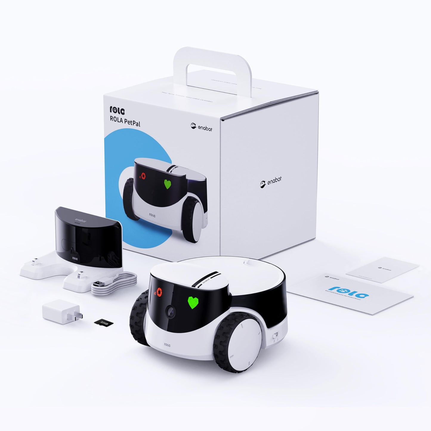 Enabot EBO ROLA PetPal Mobile 2.5K Pet Camera Robot with Treat Dispenser