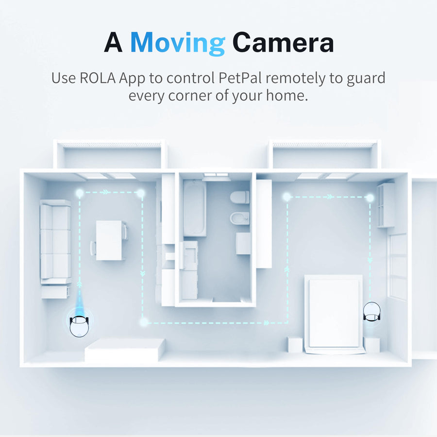 Enabot EBO ROLA PetPal Mobile 2.5K Pet Camera Robot with Treat Dispenser