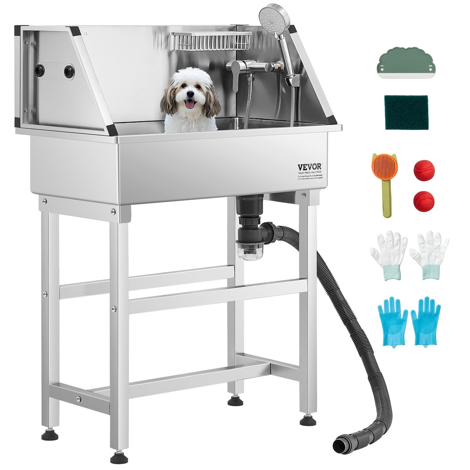 VEVOR Stainless Steel Dog Washing Station