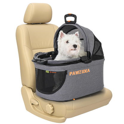 Collapsible Soft-Sided Dog Travel Crate with Metal Frame