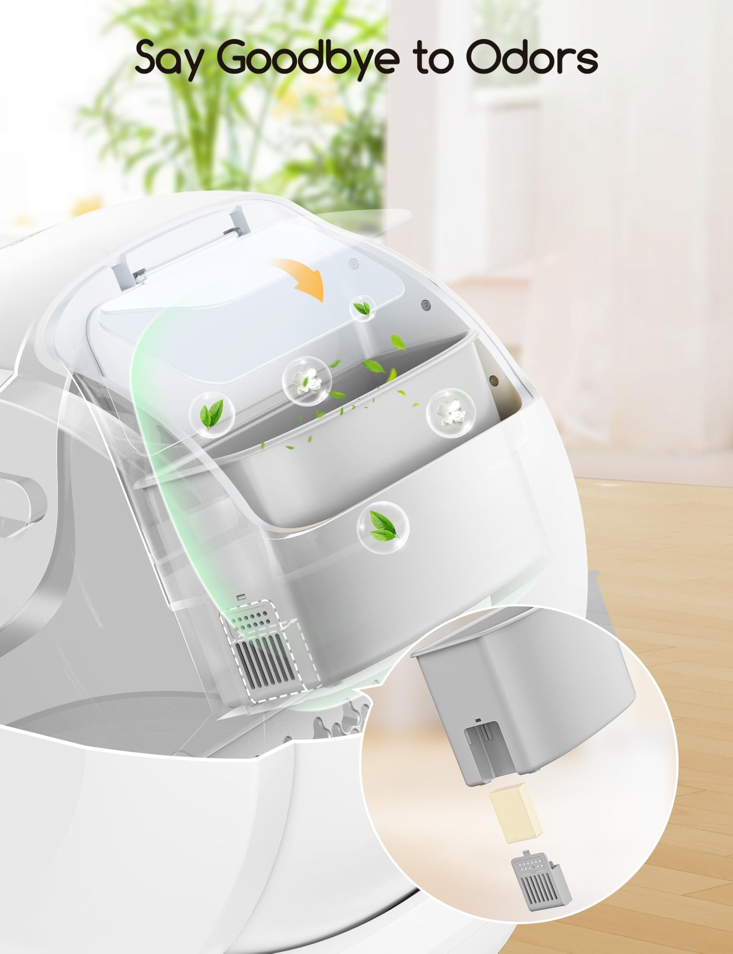 75L Self-Cleaning Smart Cat Litter Box with App Control