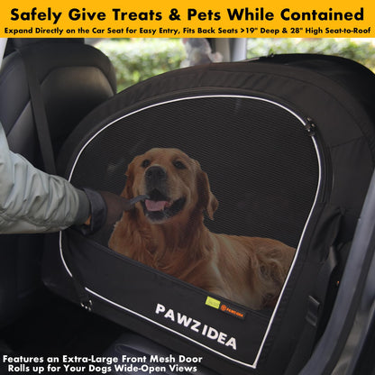 Collapsible Soft-Sided Dog Travel Crate with Metal Frame