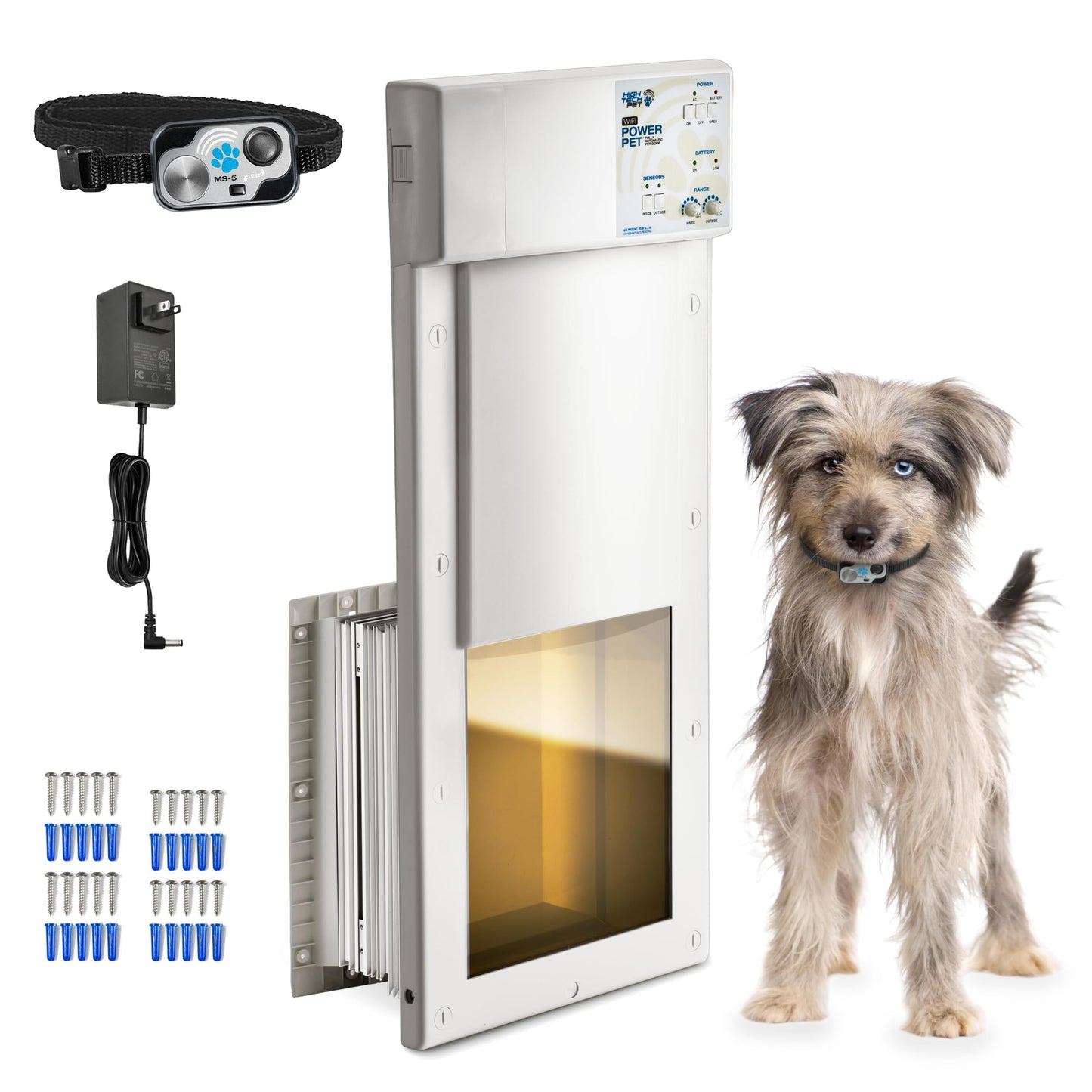 Power Pet Smart Automatic Electronic Pet Door by High Tech Pet