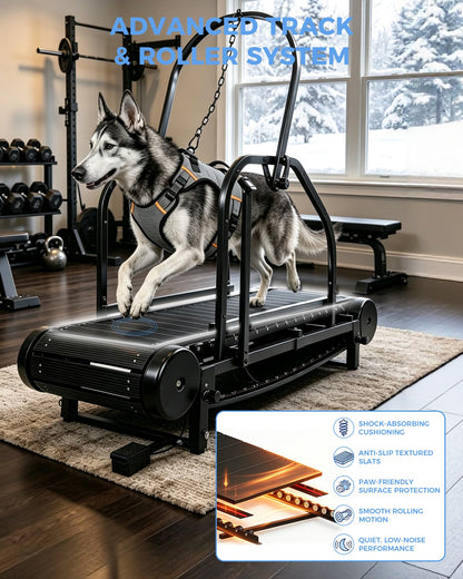 HSAUPI Dog Treadmill with Foot Brake, Non-Motorized for Large Dogs