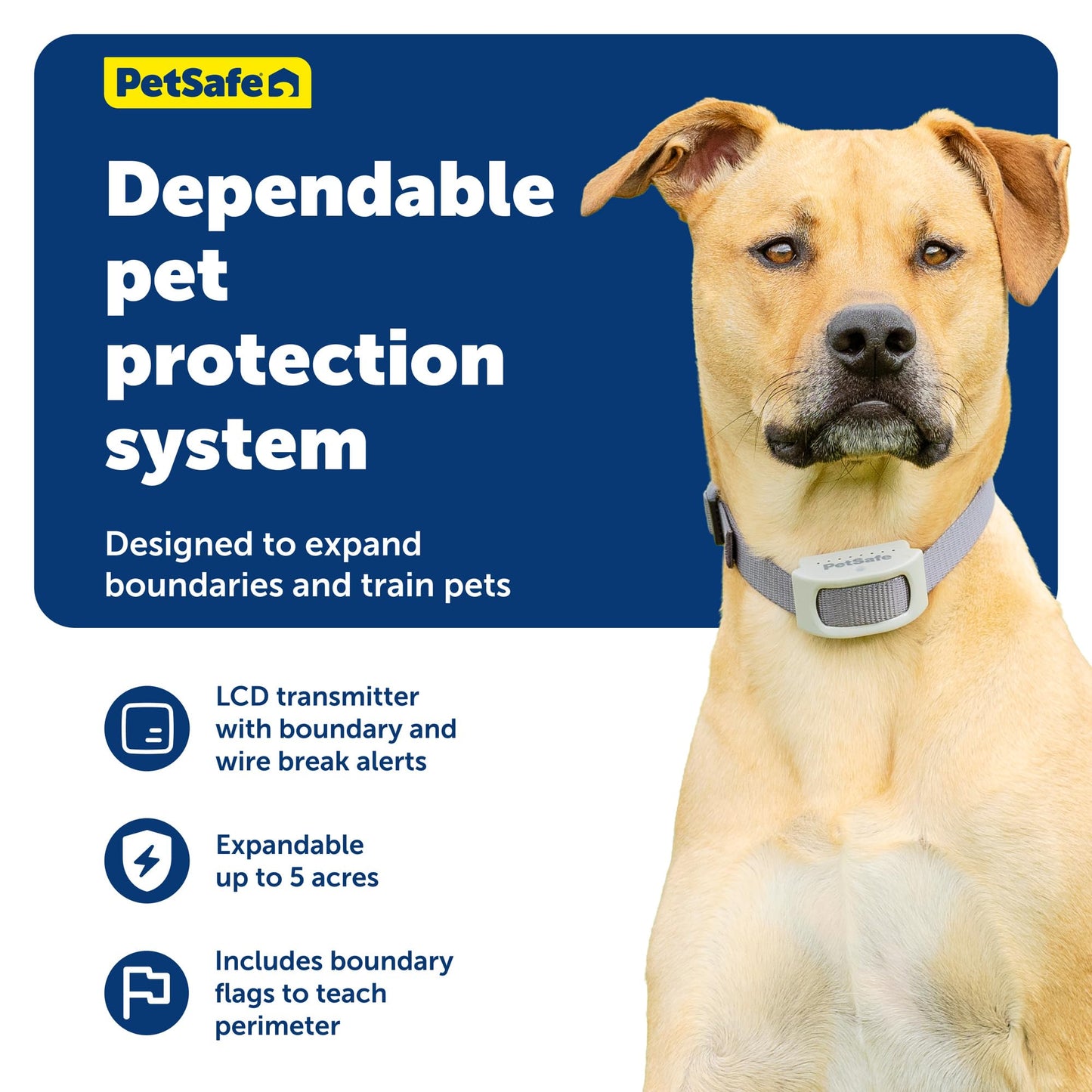 In-Ground Pet Fence System with Expandable 5-Acre Coverage