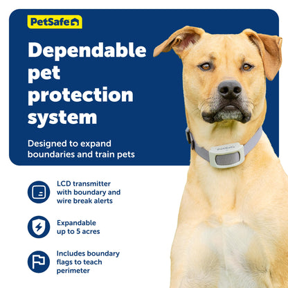 In-Ground Pet Fence System with Expandable 5-Acre Coverage