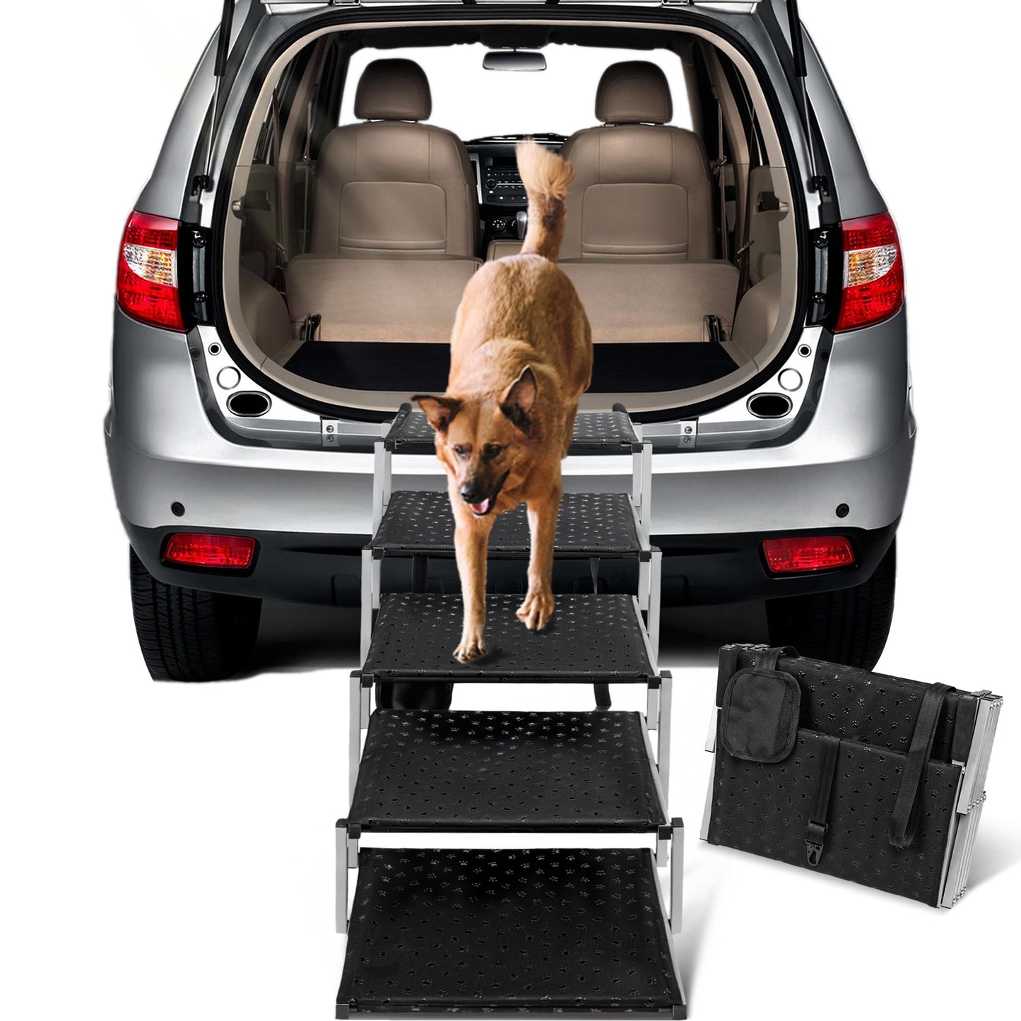 Portable Non-Slip Dog Ramp for Cars and SUVs up to 200 lbs