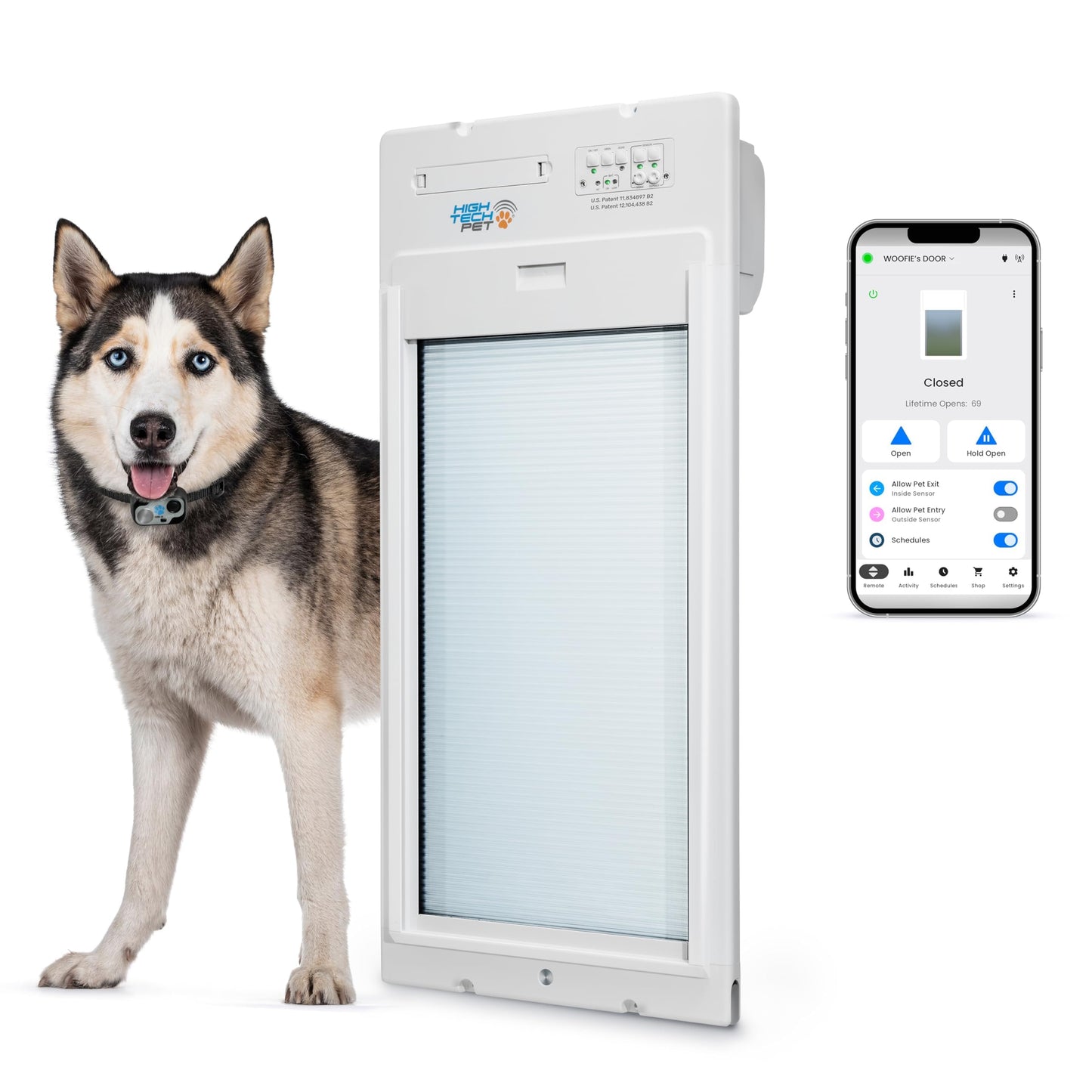 WiFi Smart Automatic Pet Door with Secure Weatherproof Design