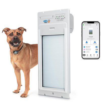 WiFi Smart Automatic Pet Door with Secure Weatherproof Design