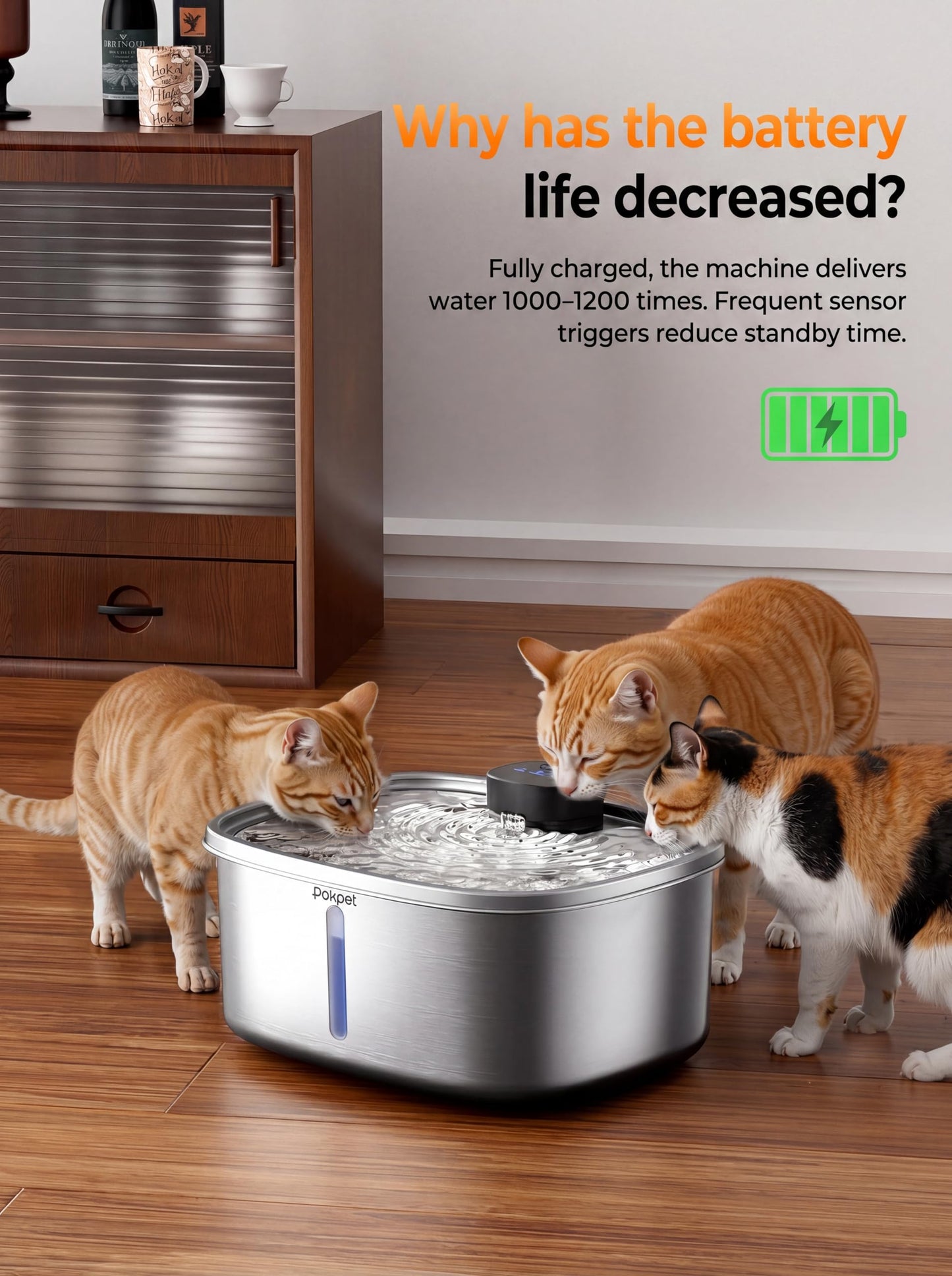 Dog Water Fountain, Automatic Pet Drinking Fountain for Dogs