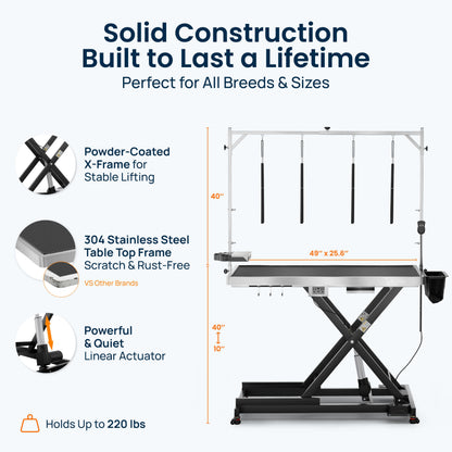 Professional Electric Height-Adjustable Dog Grooming Table