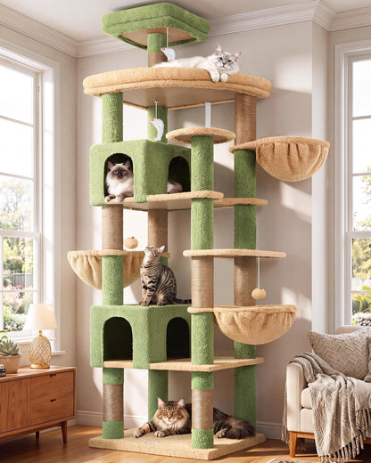 82-Inch Heavy-Duty Cat Tree with Condos, Perches & Baskets