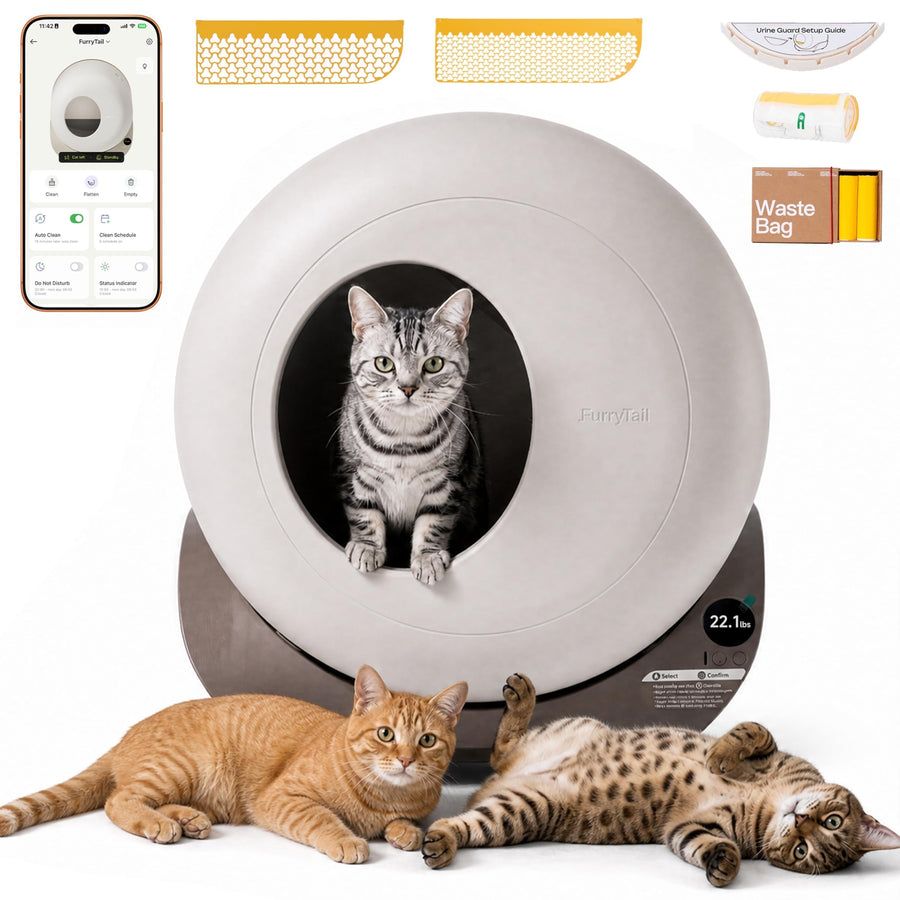 Furrytail Self-Cleaning Automatic Litter Box, Smart Litter Box
