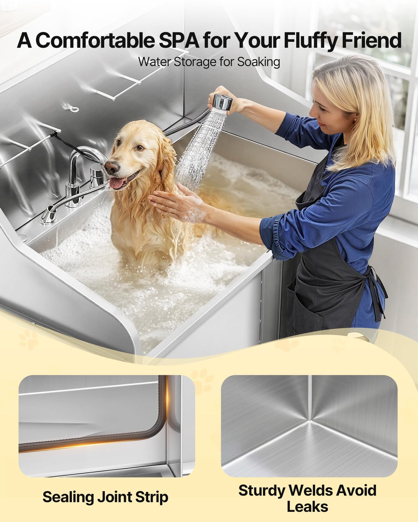 VEVOR Stainless Steel Dog Washing Station