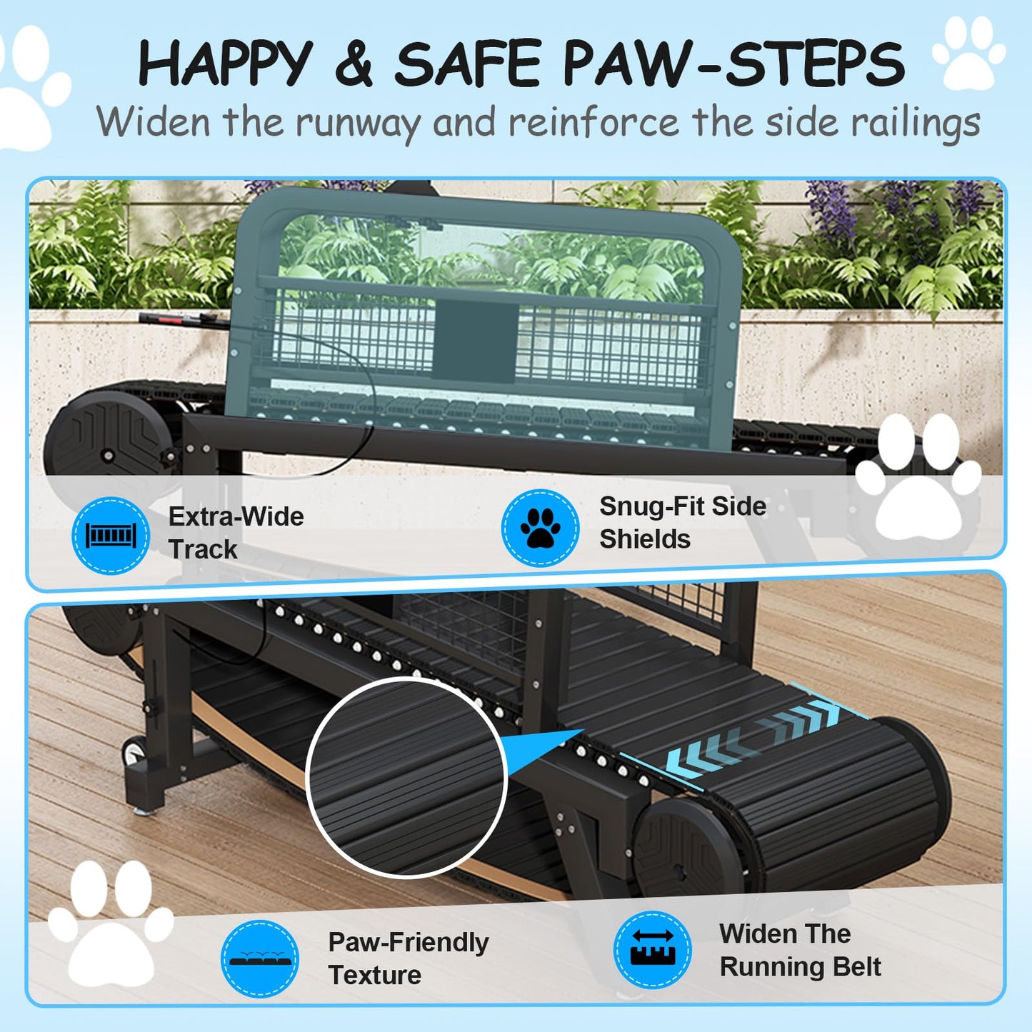 Adjustable Dog Treadmill with Brake, Speedometer & Incline
