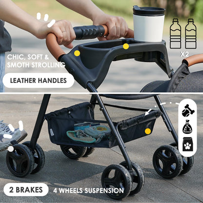 3-in-1 All-Terrain Pet Stroller with Removable Carrier