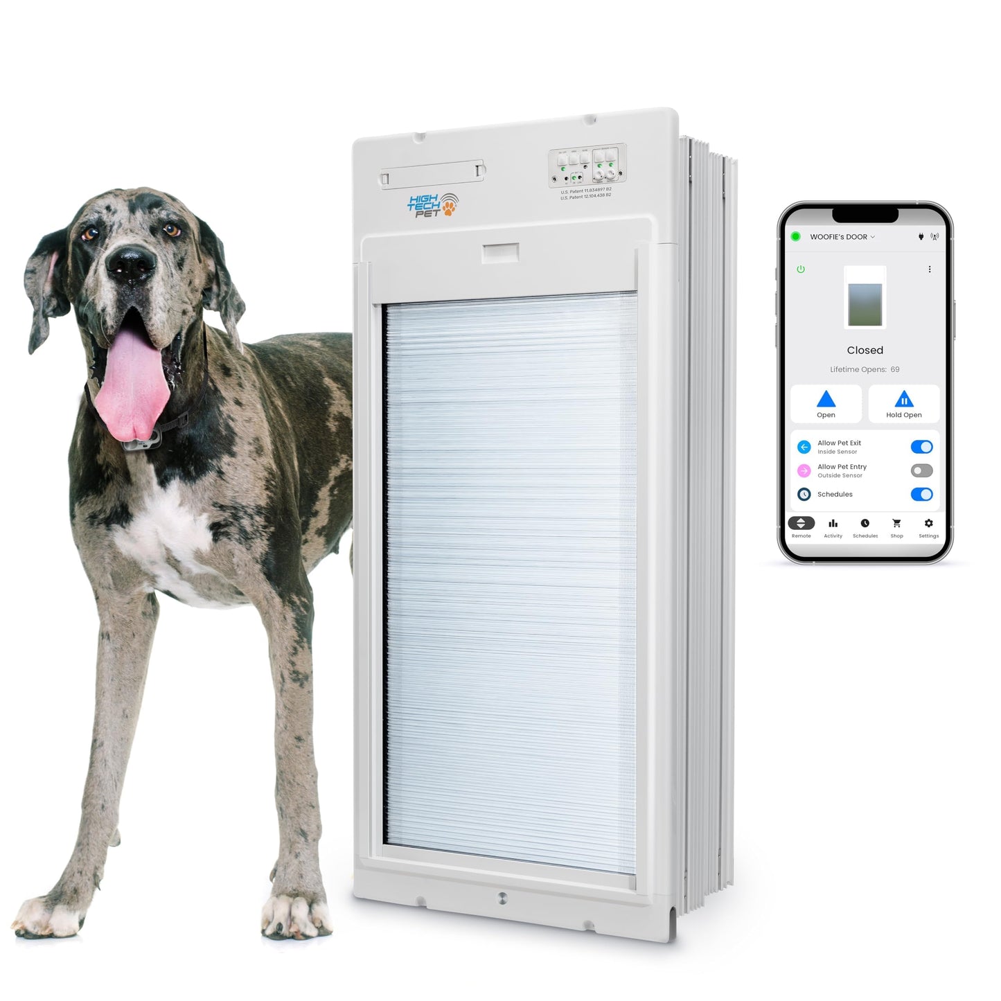 WiFi Smart Automatic Pet Door with Secure Weatherproof Design