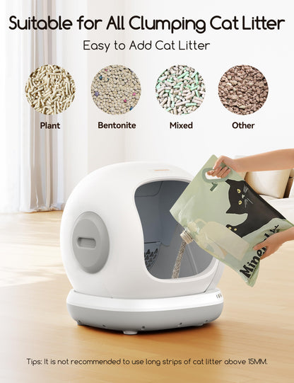 75L Self-Cleaning Smart Cat Litter Box with App Control