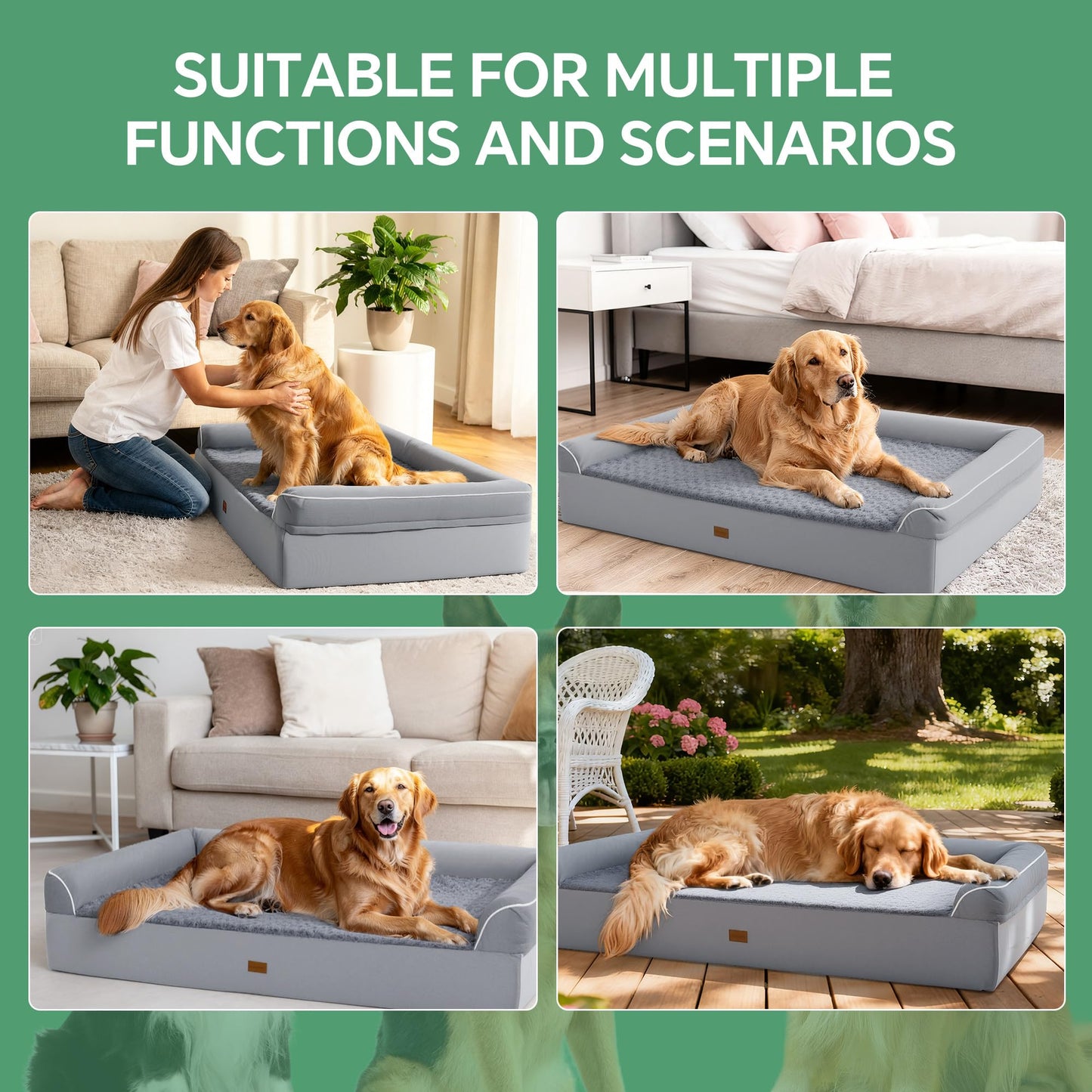 HOMBYS Orthopedic Memory Foam Dog Bed