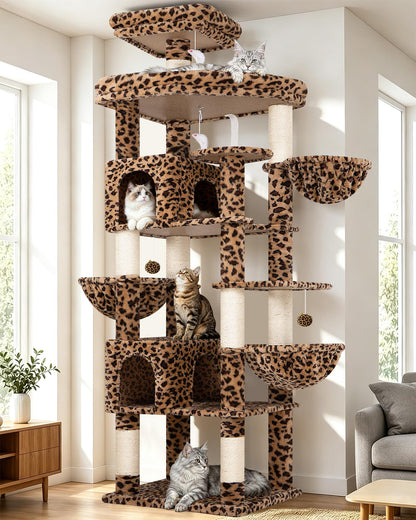 82-Inch Heavy-Duty Cat Tree with Condos, Perches & Baskets