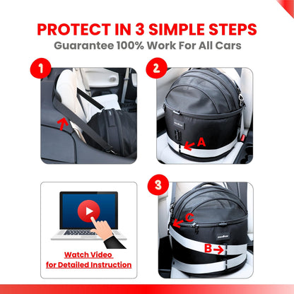PawsInCar Crash-Tested Portable Small Dog Car Seat