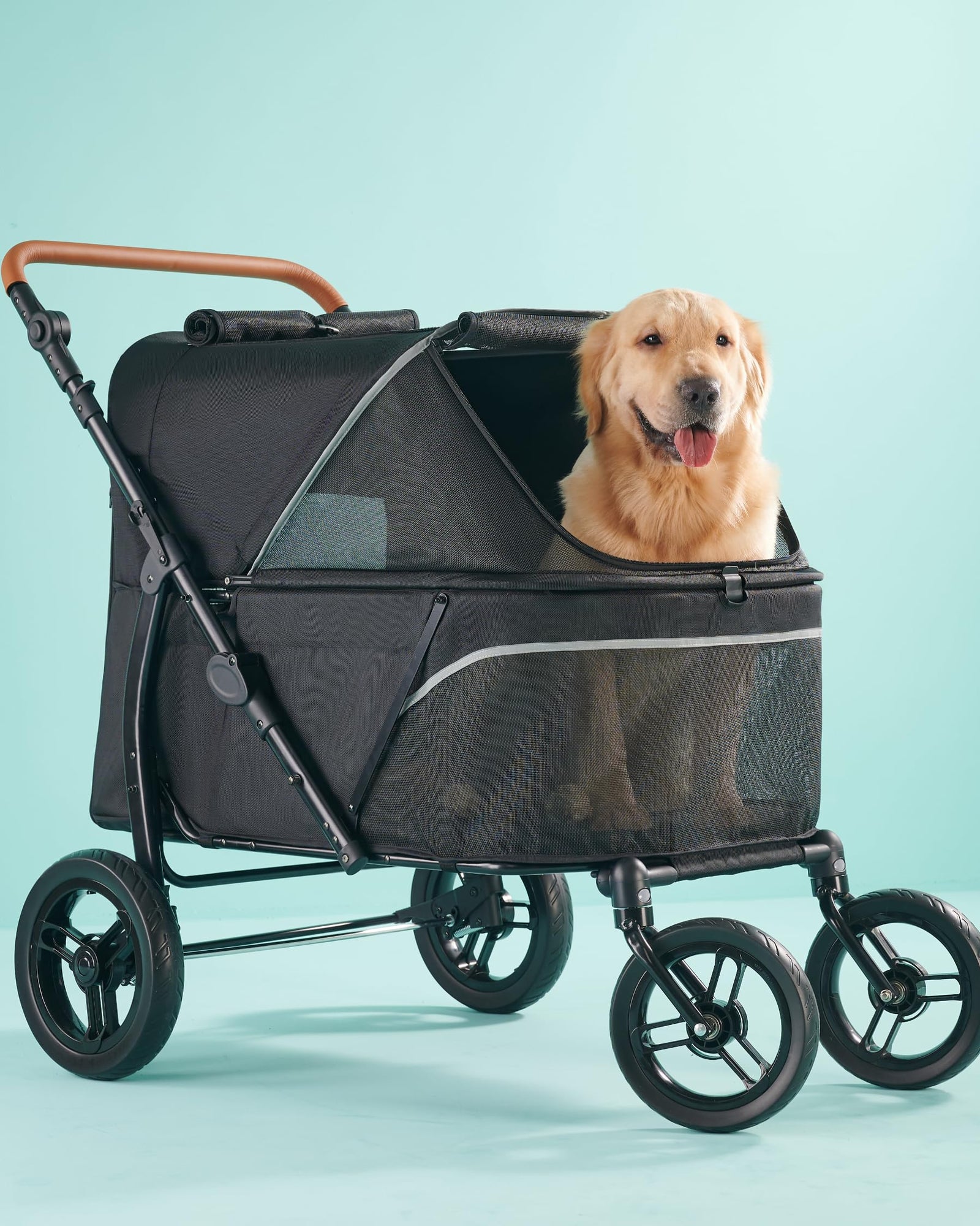 Zoosky Pet Stroller for Large Dogs up to 110lbs, Large Pet Stroller