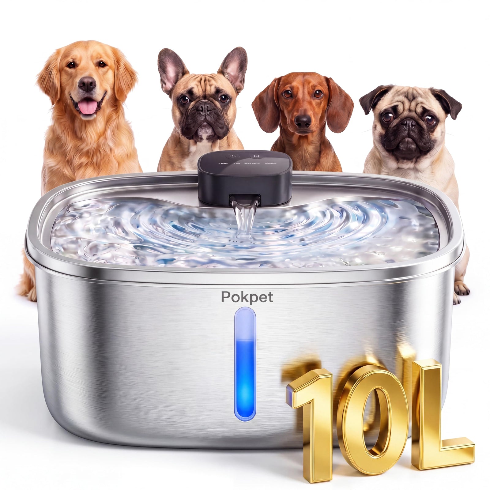 Dog Water Fountain, Automatic Pet Drinking Fountain for Dogs