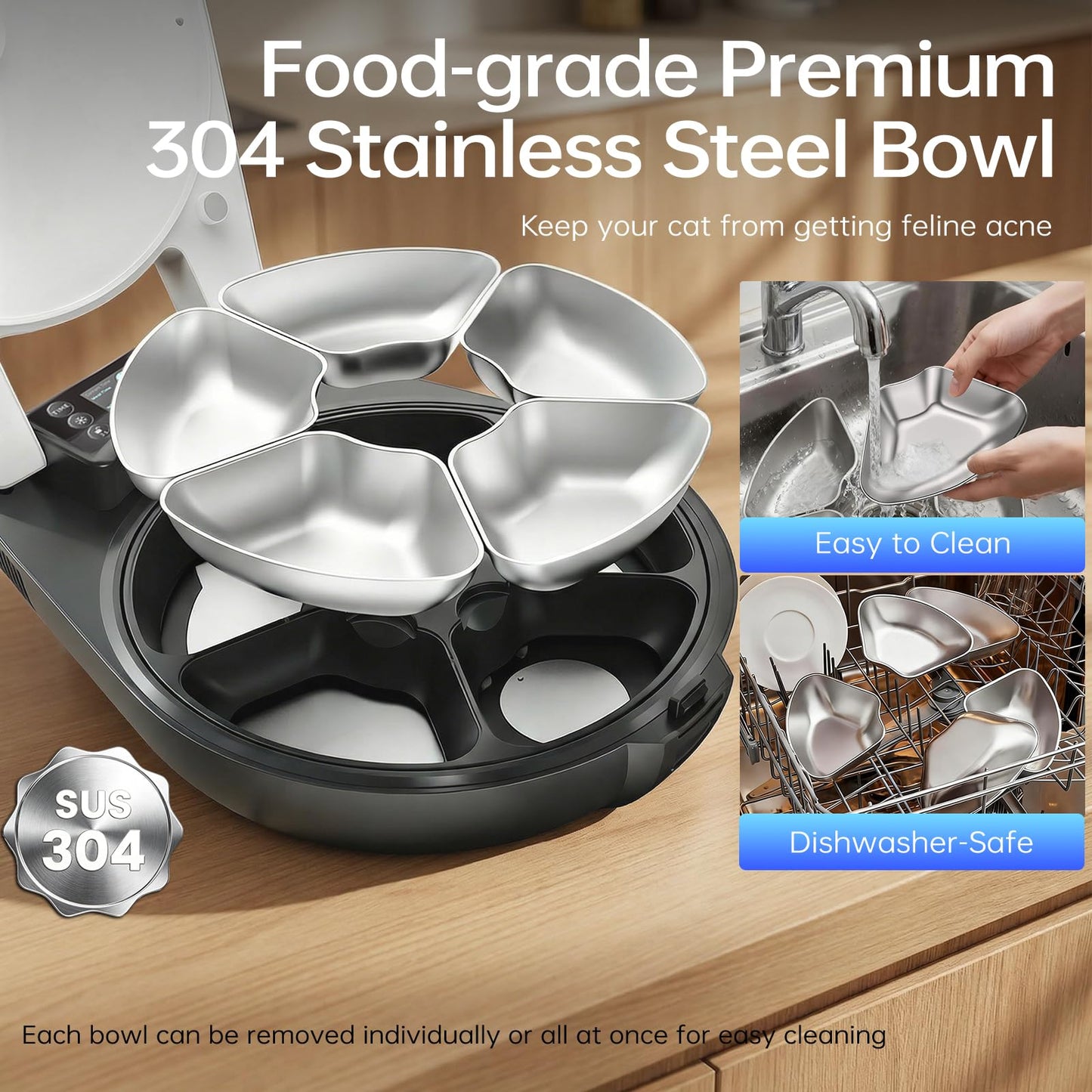 5-Meal Refrigerated Automatic Wet Food Cat Feeder